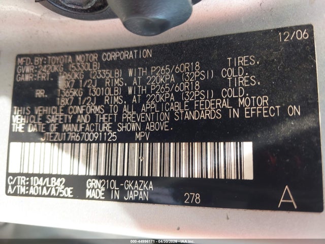 Toyota 4Runner Limited V6