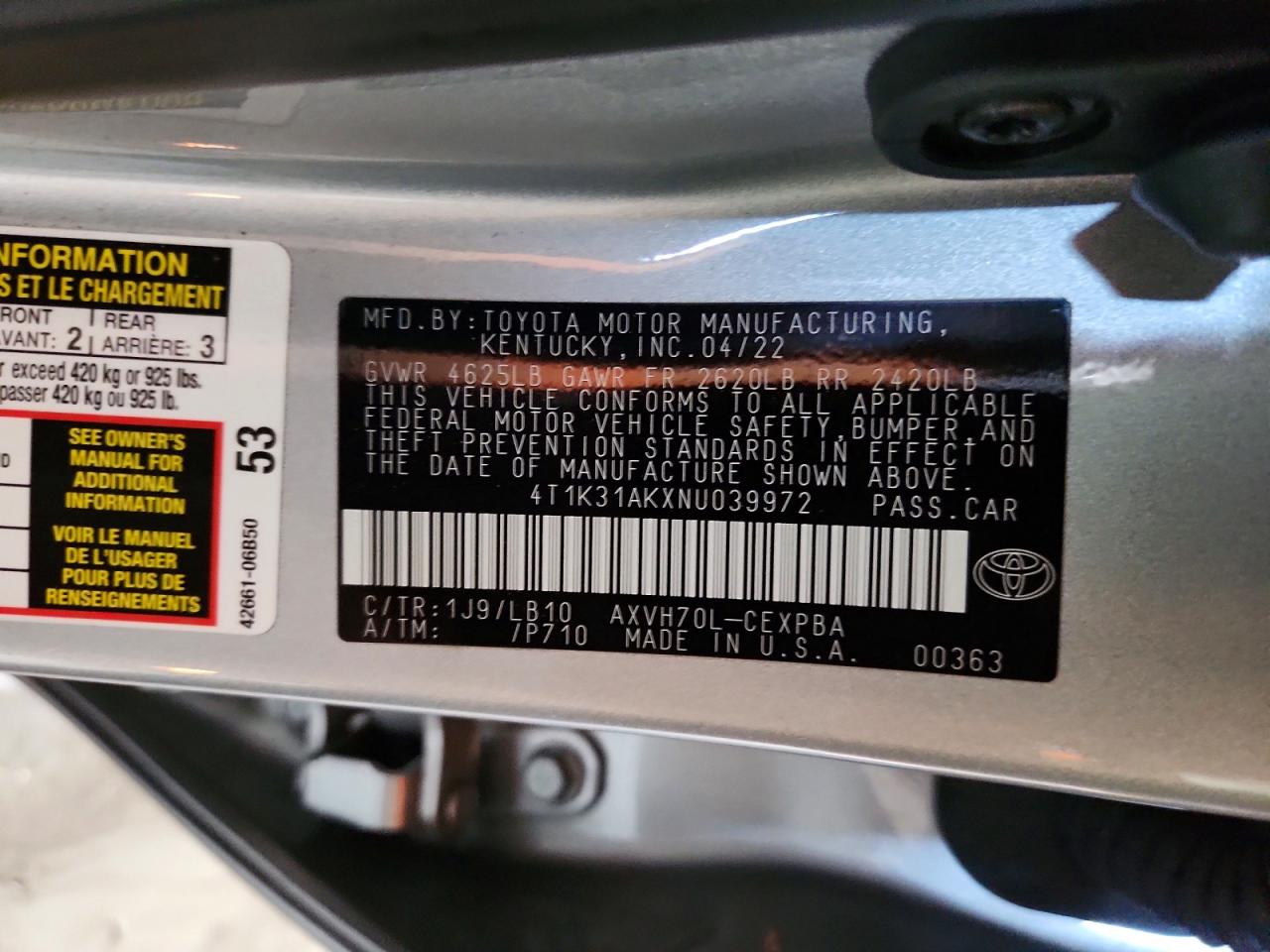 Toyota Camry Xse