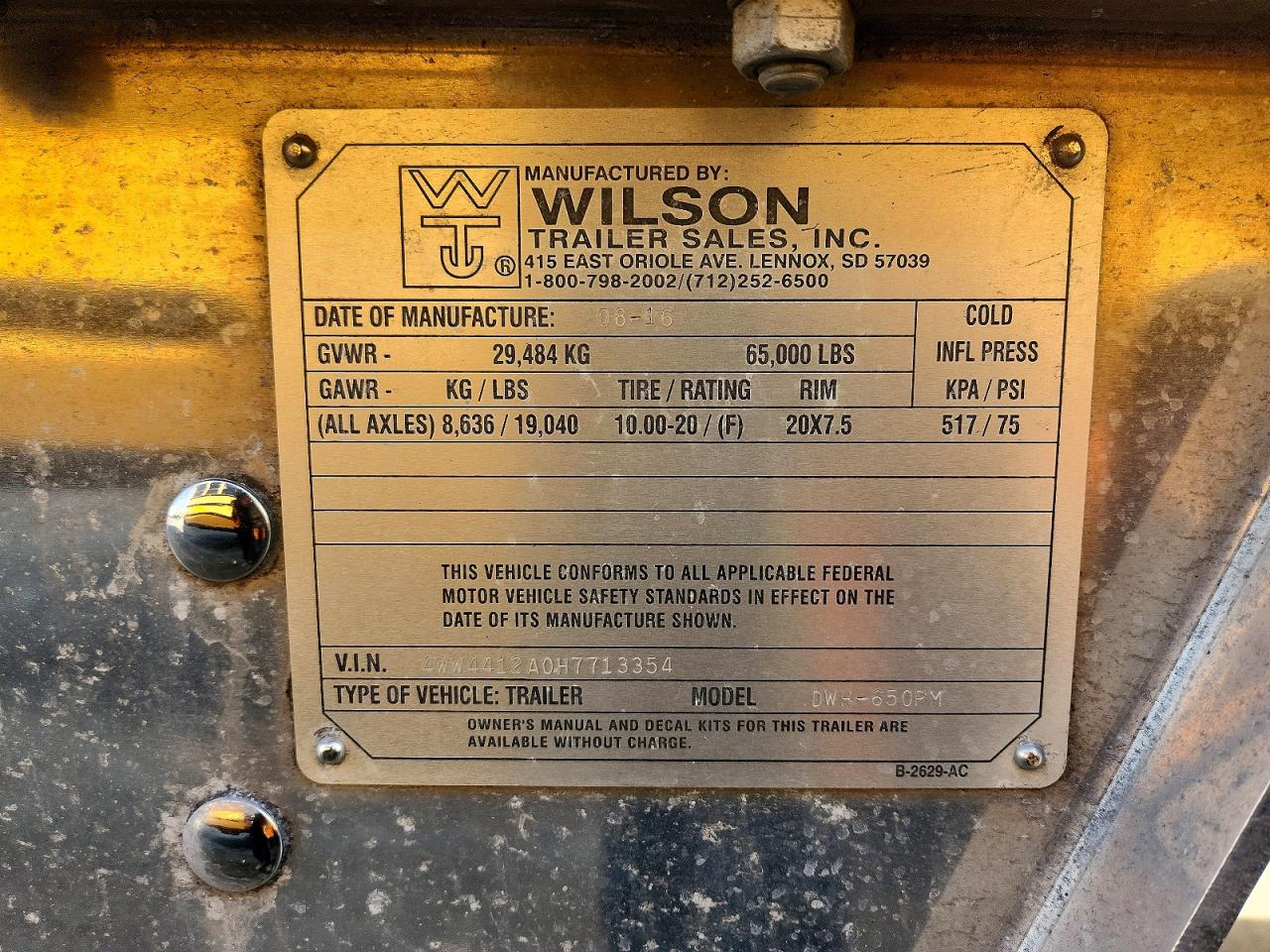 Wilson Trailer Co. Trailer