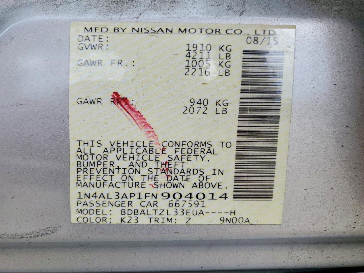 Nissan Altima 2.5 Sl