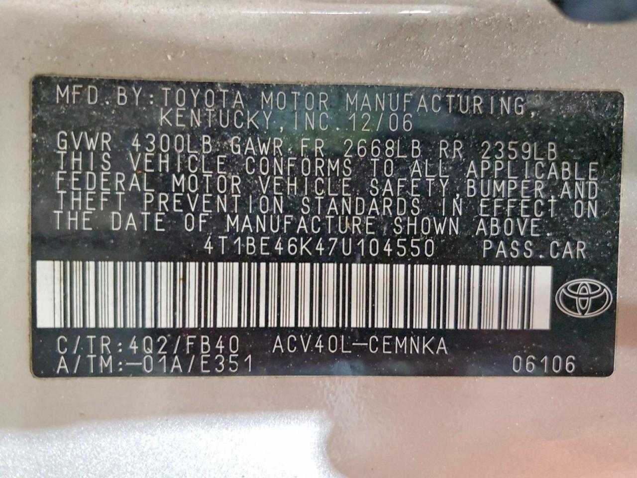 Toyota Camry Ce