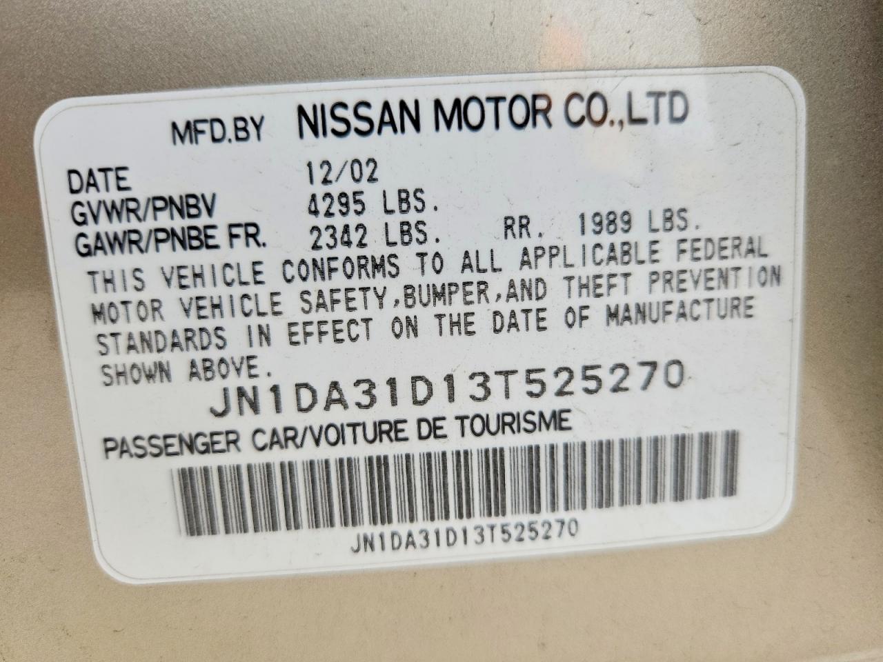 Nissan Maxima Gxe