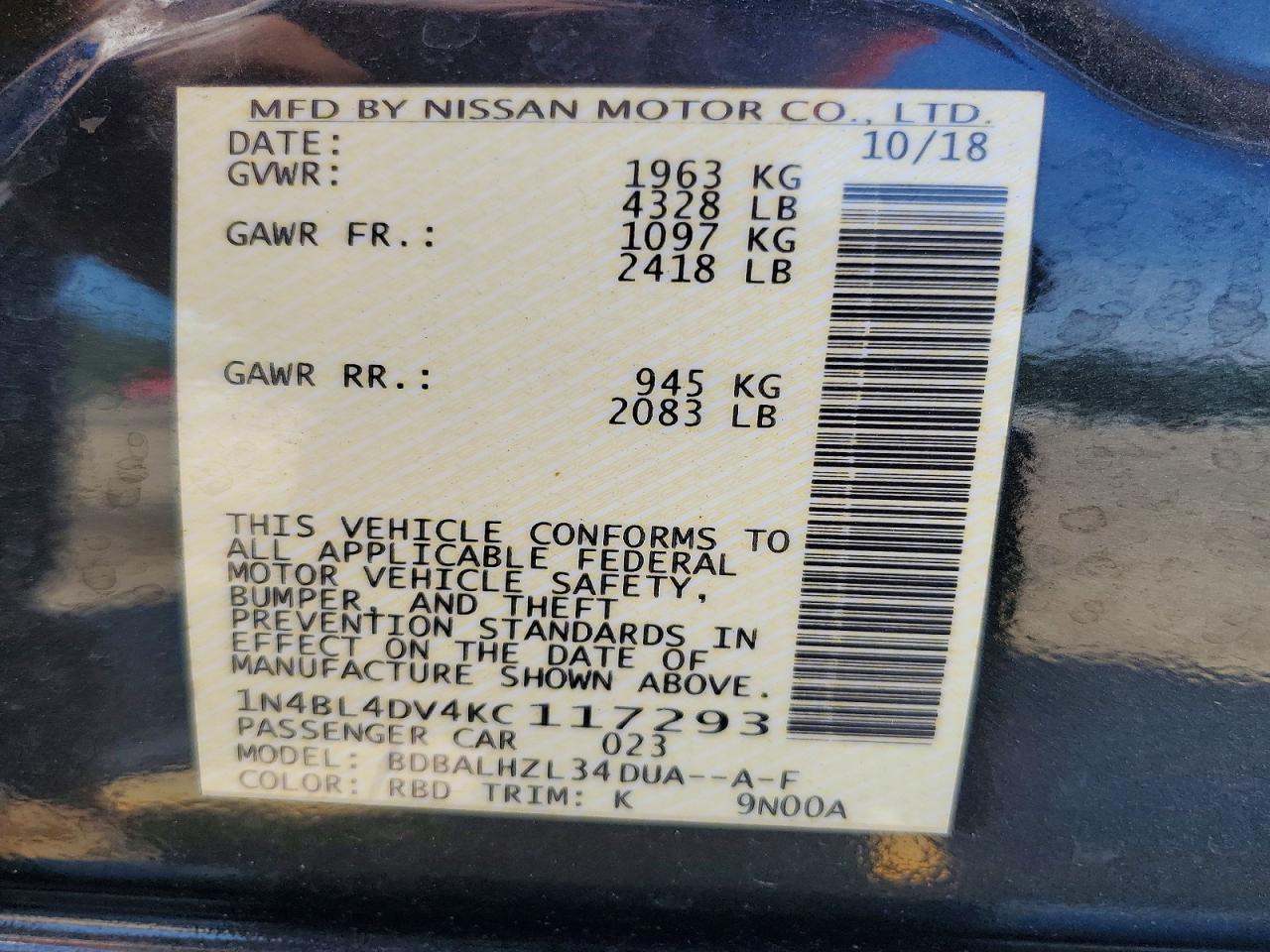 Nissan Altima Sv