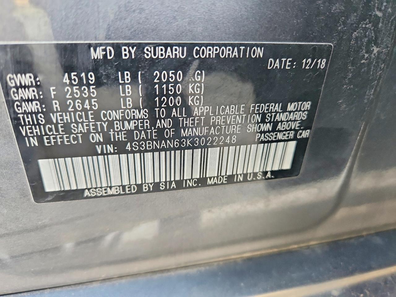 Subaru Legacy 2.5i Limited
