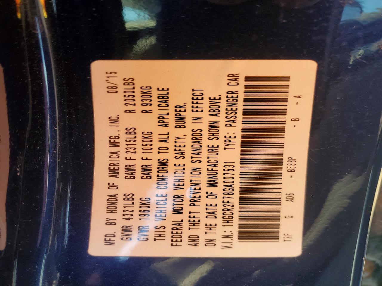 Honda Accord Ex