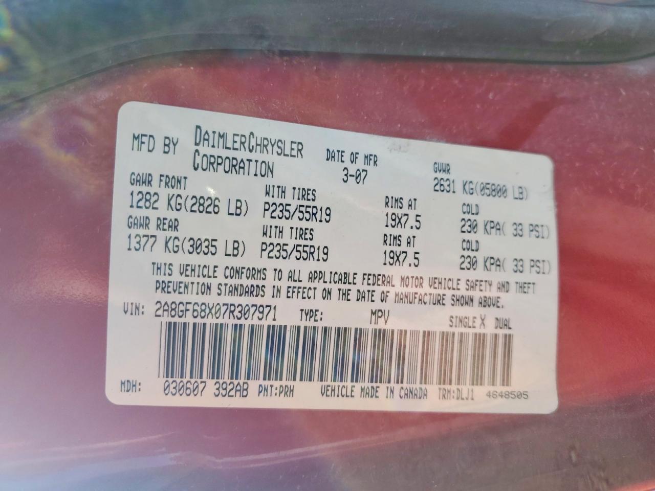 Chrysler Pacifica Touring