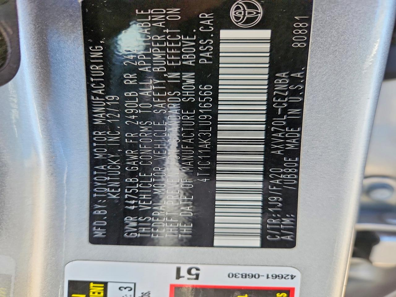 Toyota Camry Le