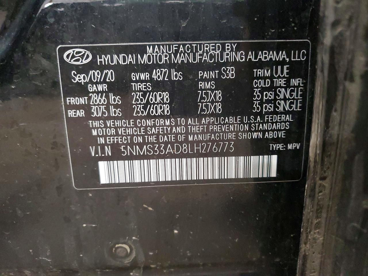 Hyundai SANTA FE Sel