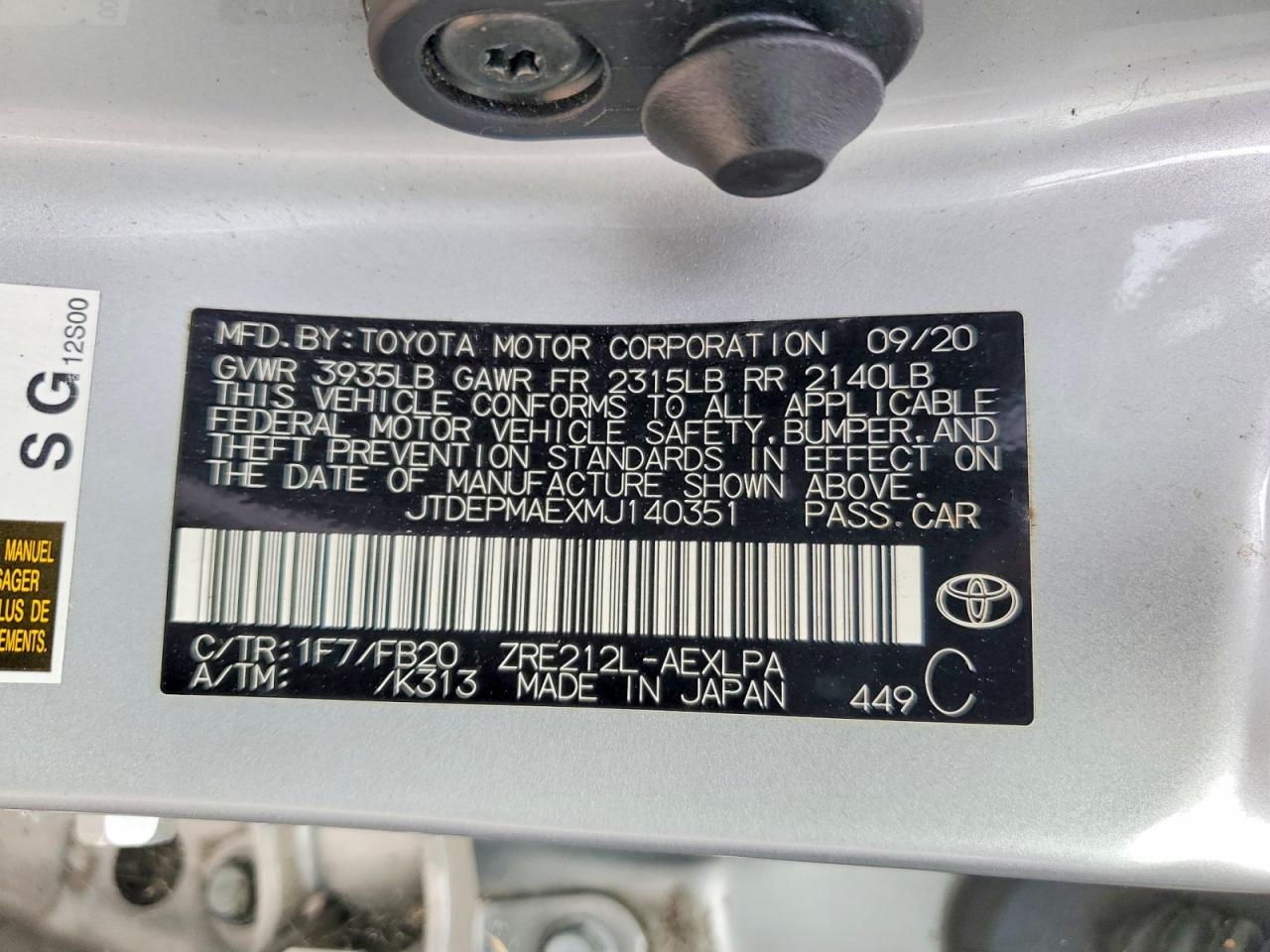 Toyota Corolla Le