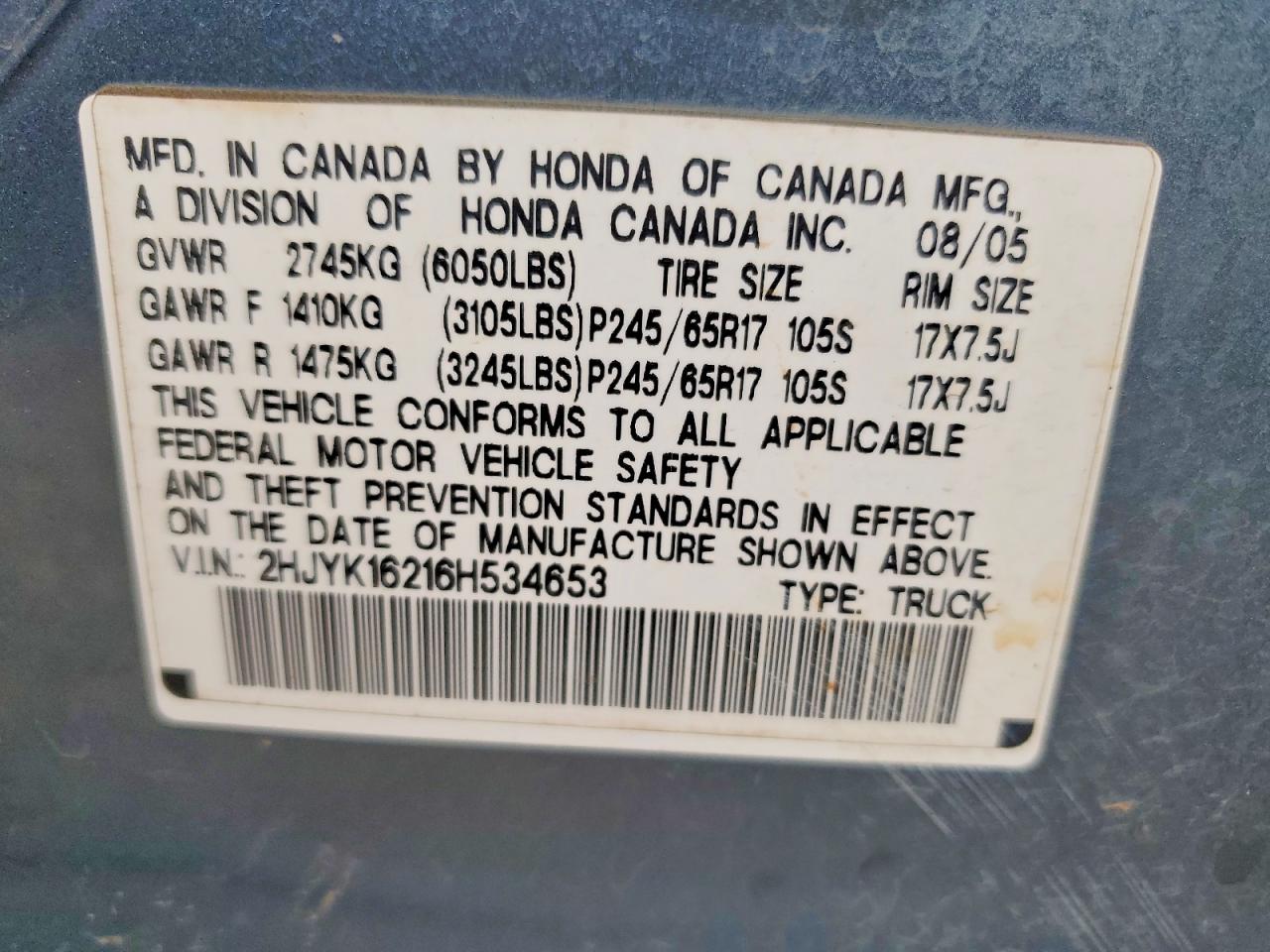 Honda Ridgeline Rt