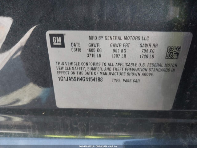 Chevrolet Sonic Ls Auto