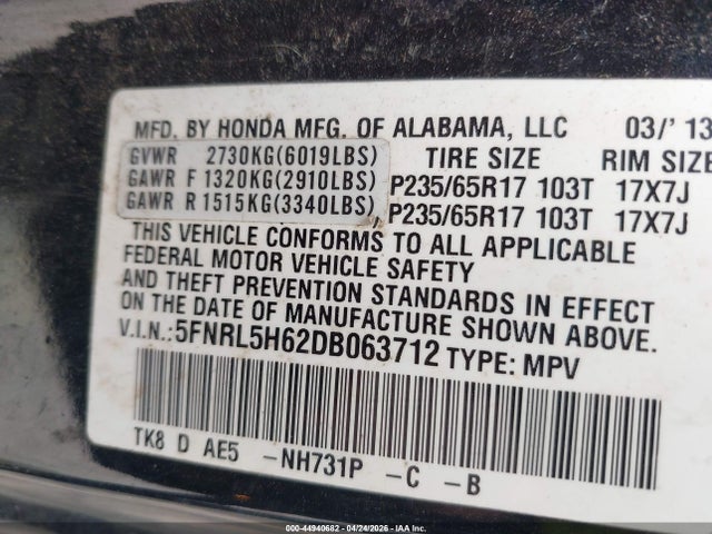 Honda Odyssey Ex-l