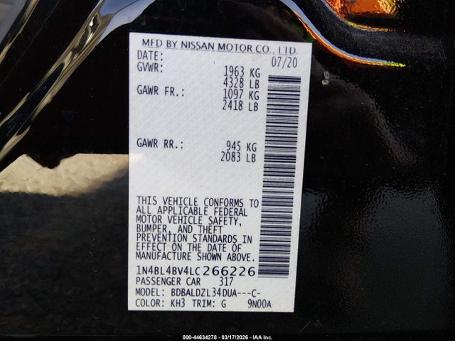 Nissan Altima S Fwd