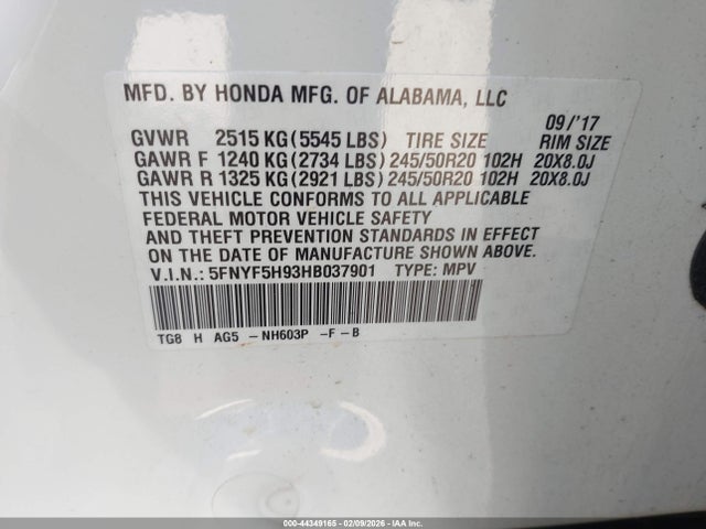 Honda Pilot Touring
