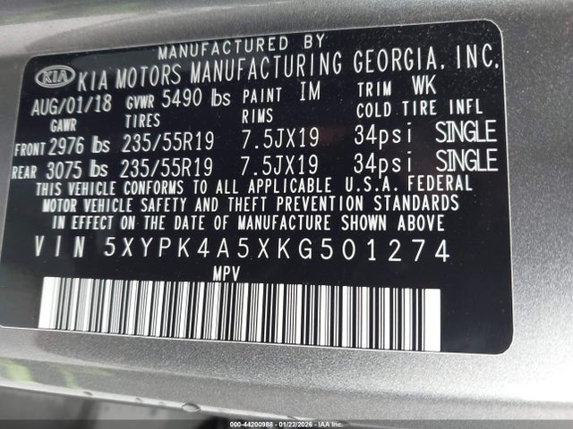 Kia Sorento 3.3l Sx