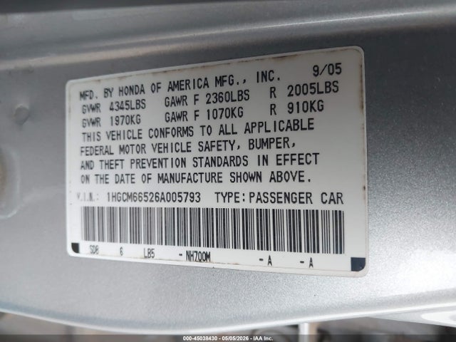 Honda Accord 3.0 Ex