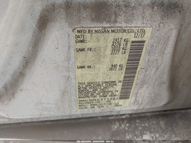 Nissan Altima 2.5 Sv