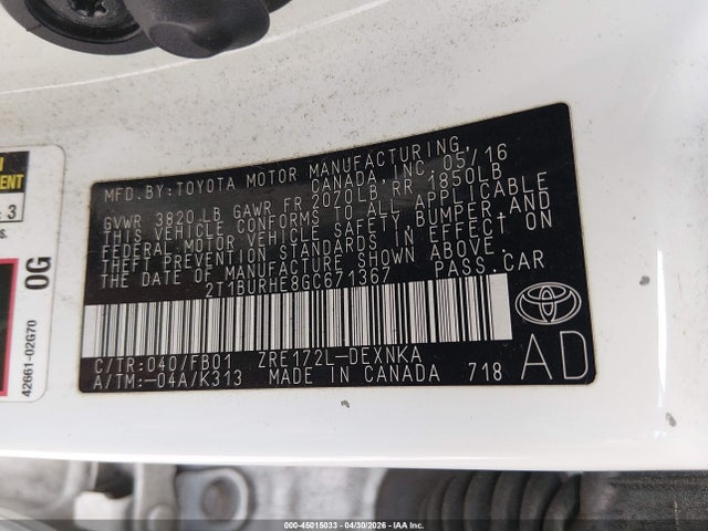 Toyota Corolla Le