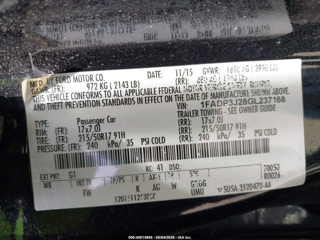 Ford Focus Titanium
