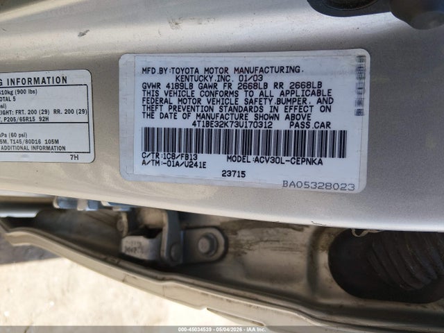 Toyota Camry Le