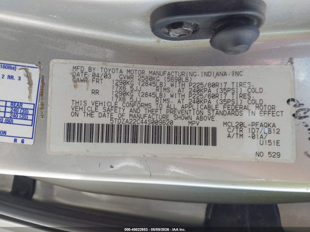 Toyota Sienna Xle Limited