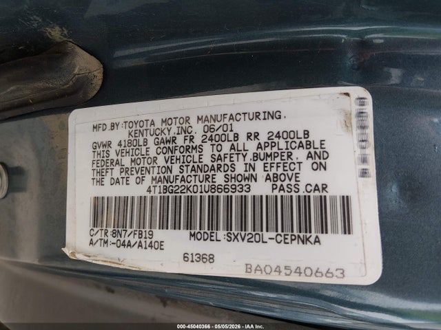Toyota Camry Le