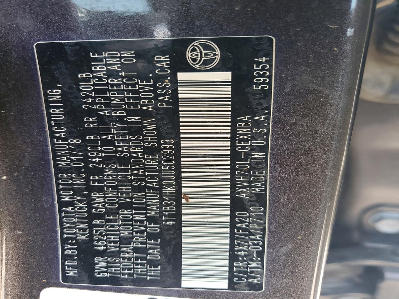 Toyota Camry Le