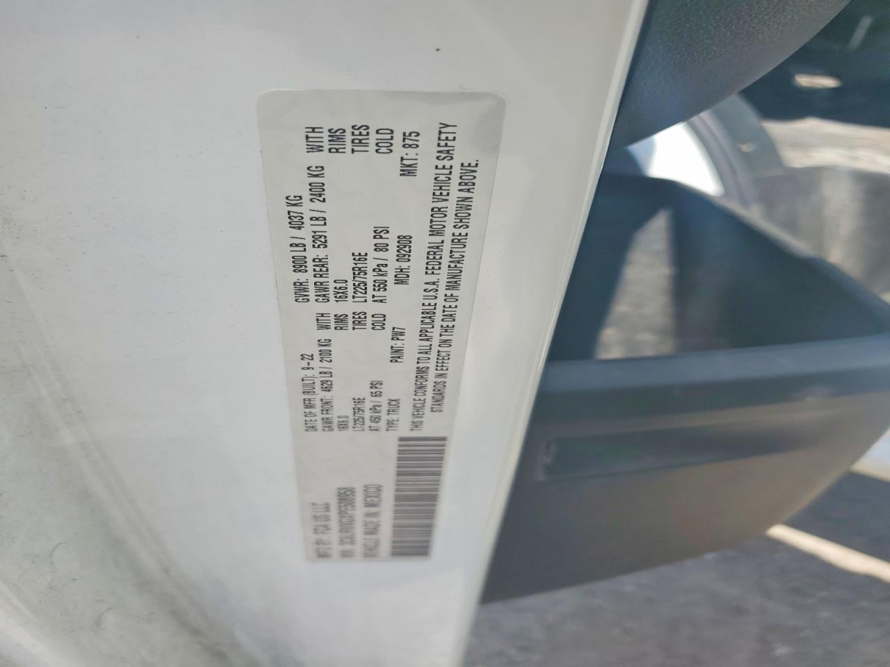 Ram Promaster 2500 Standard