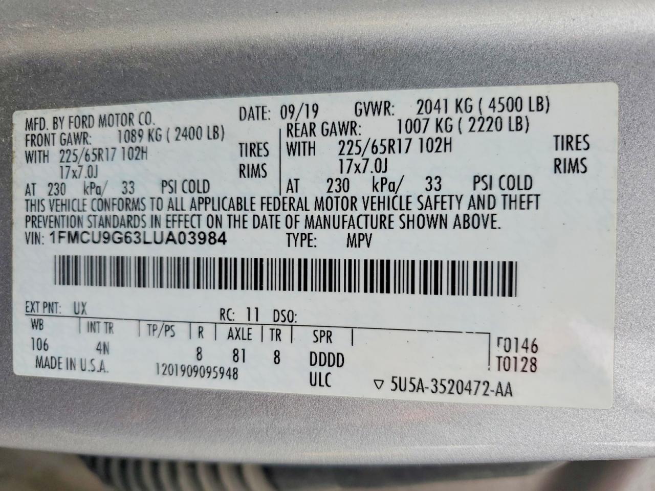 Ford Escape Se