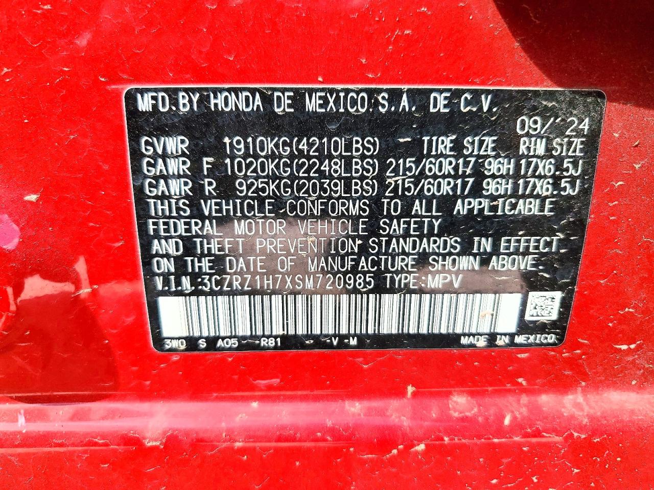 Honda HR-V Exl