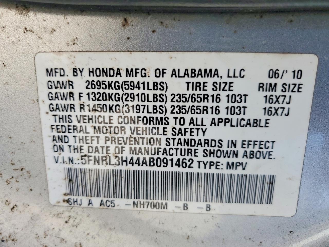 Honda Odyssey Ex