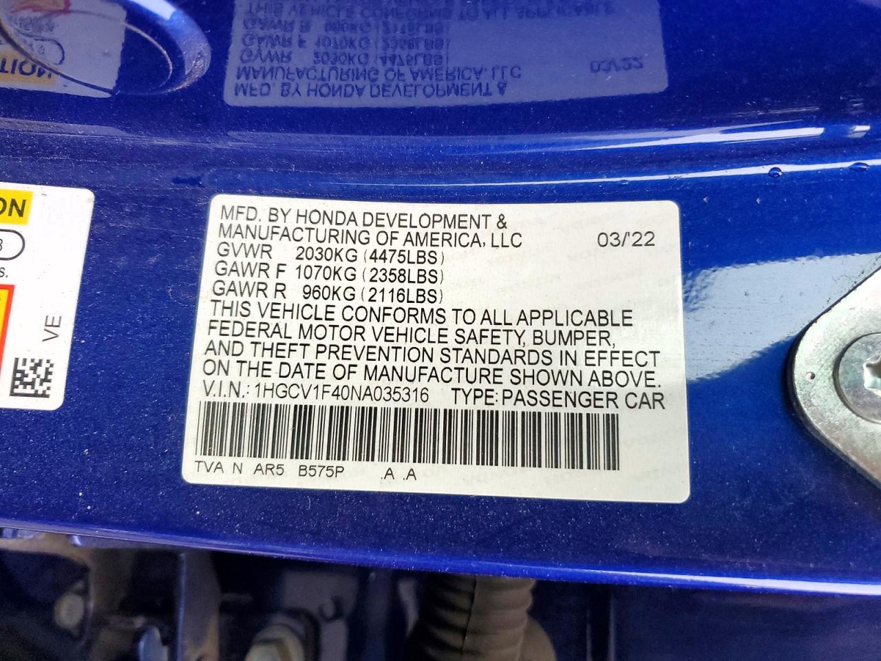 Honda Accord Sport Se