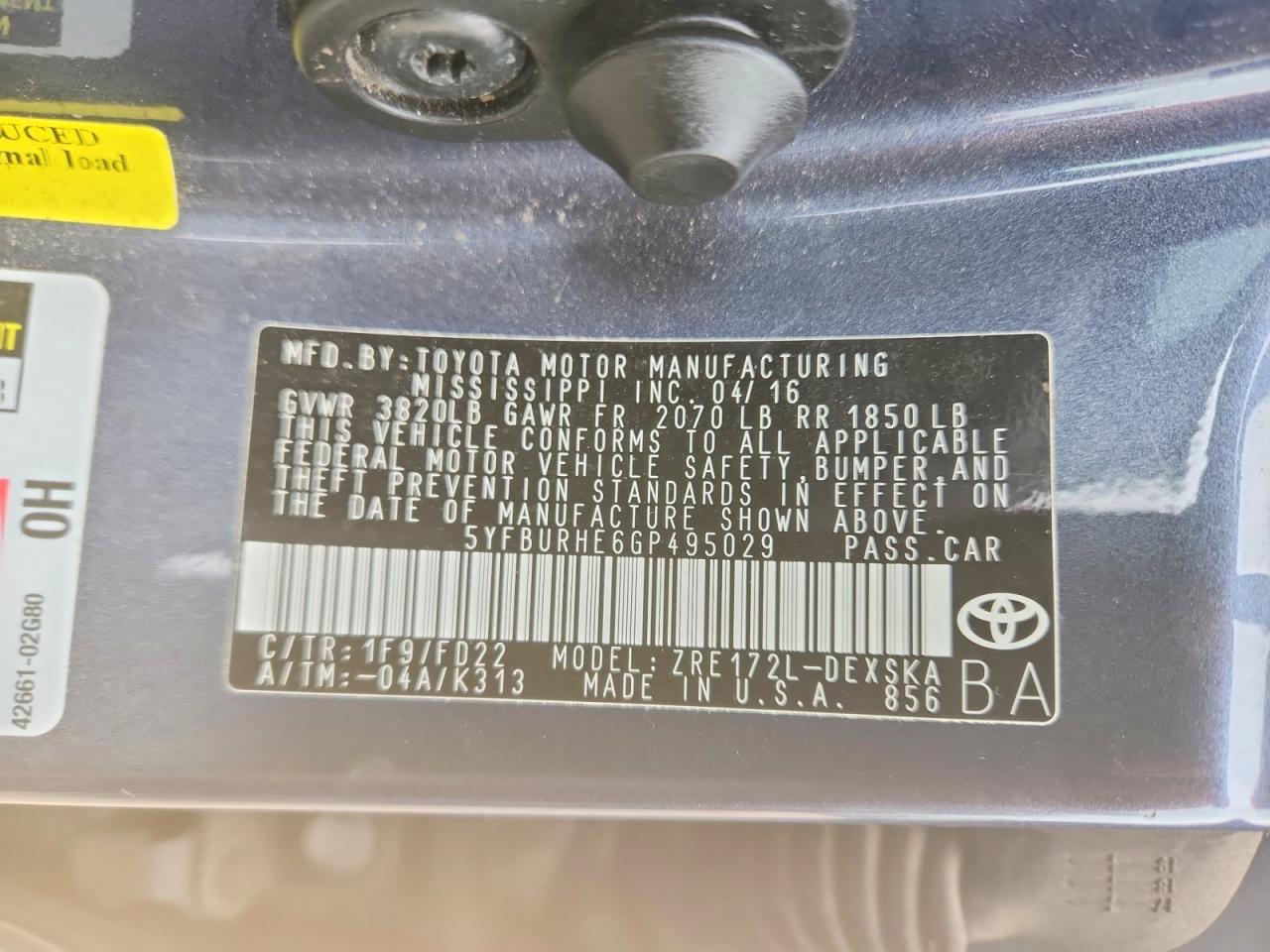 Toyota Corolla S Plus