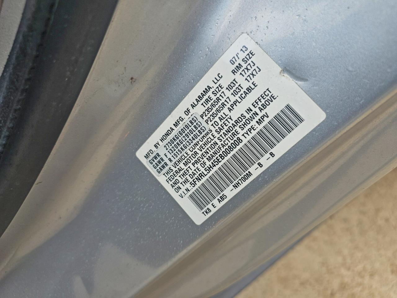 Honda Odyssey Ex