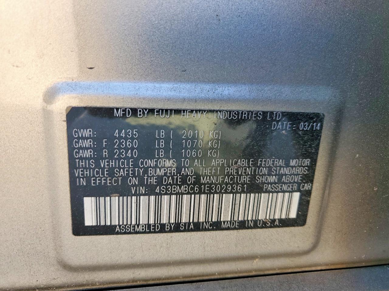 Subaru Legacy 2.5i Premium