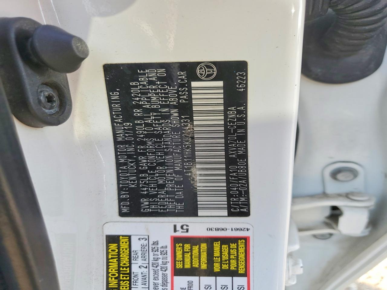 Toyota Camry Le