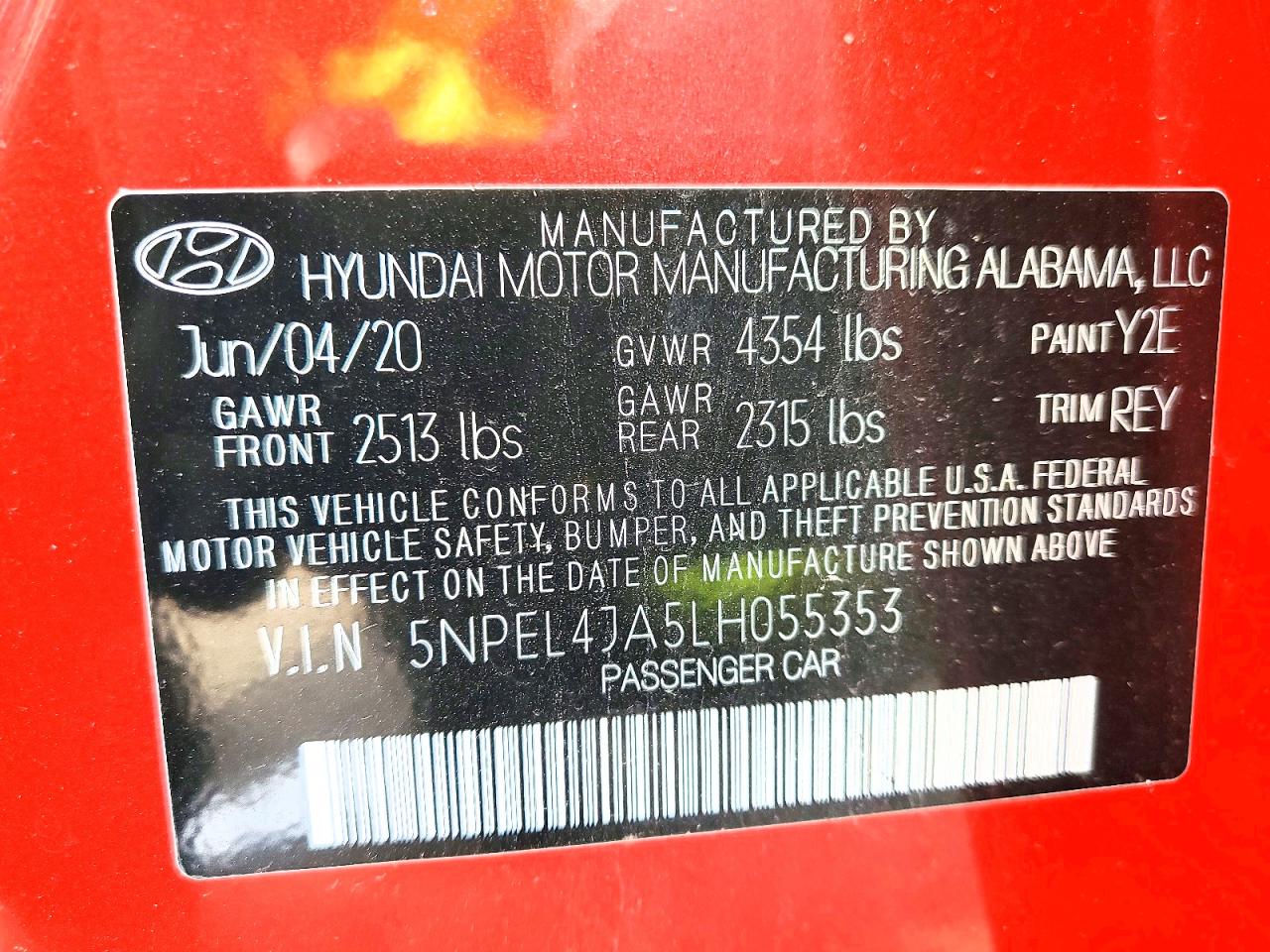 Hyundai SONATA Sel