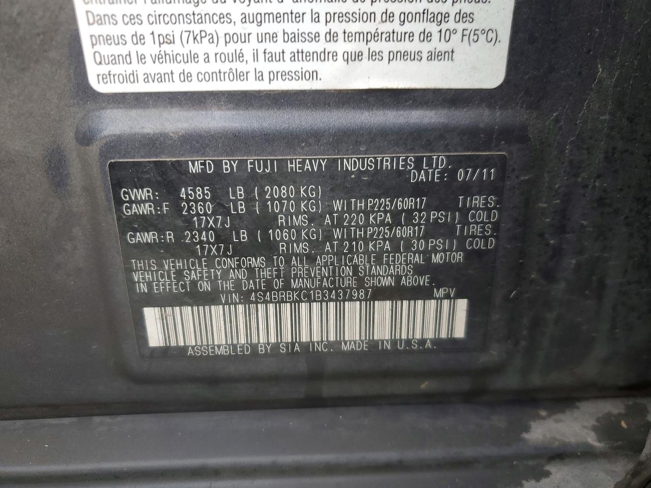 Subaru Outback 2.5i Limited