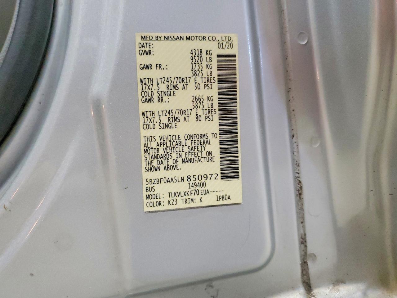 Nissan Nv 3500 Hd Sv