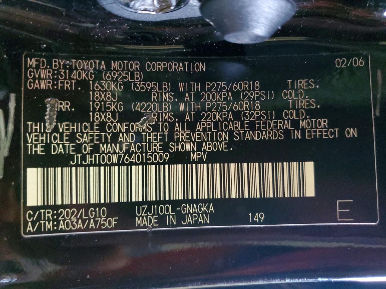 Lexus Lx470 470