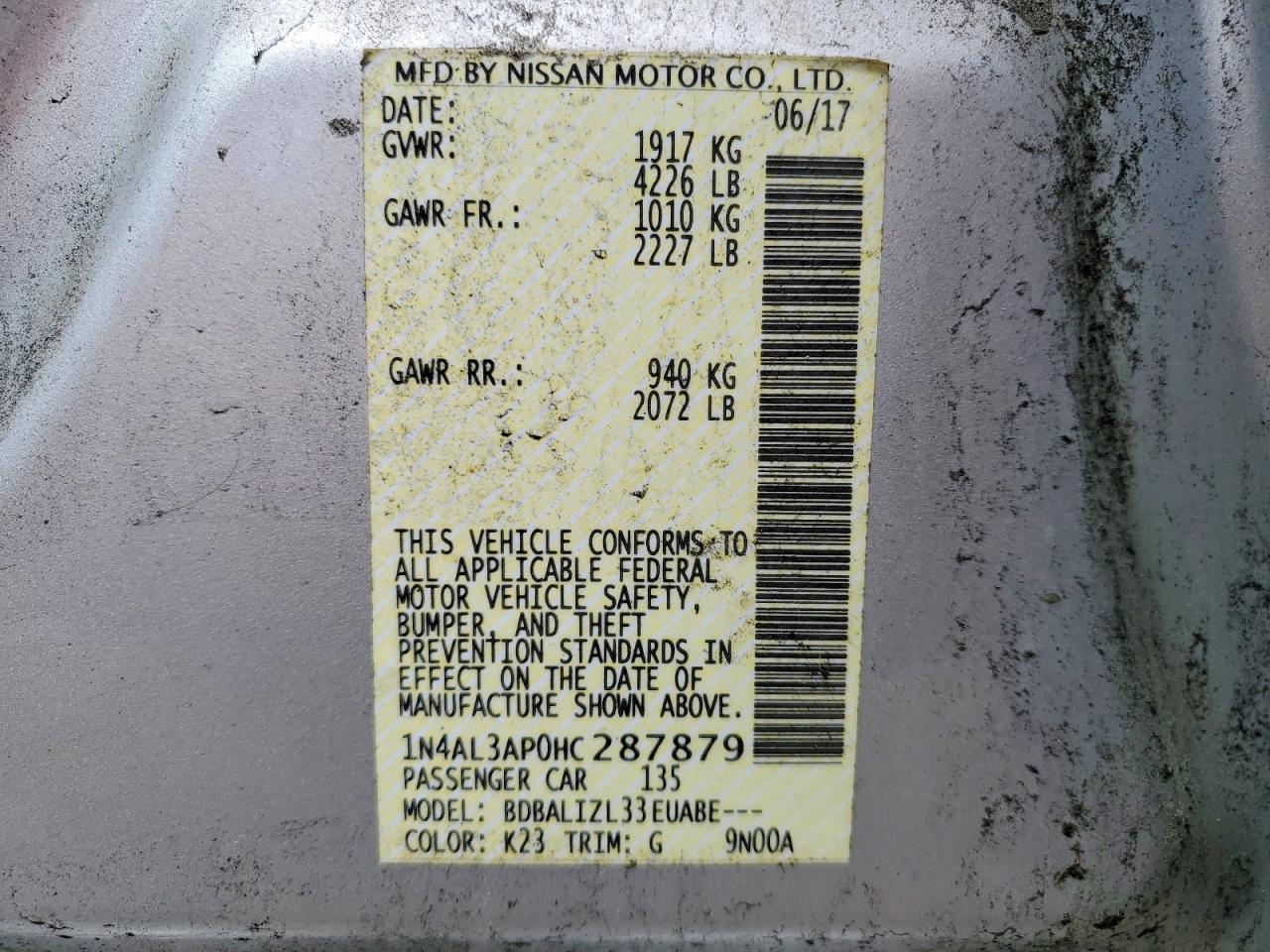 Nissan Altima 2.5 Sv