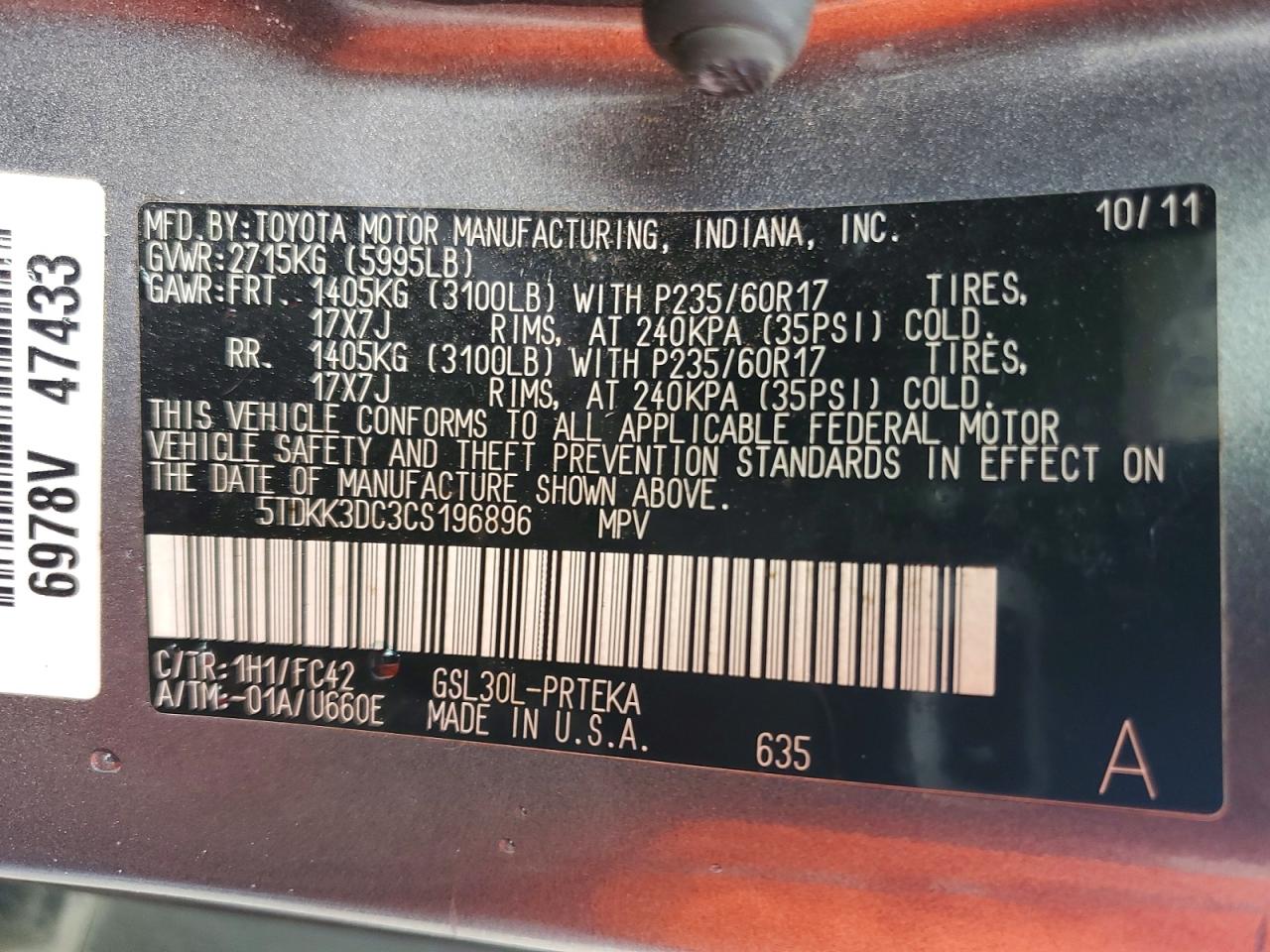 Toyota Sienna Le