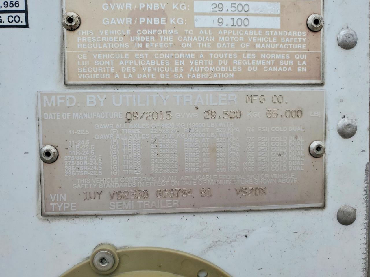 Utility Trailer Mfg. Dry Van 53