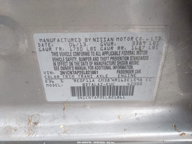 Nissan Versa 1.6 S+