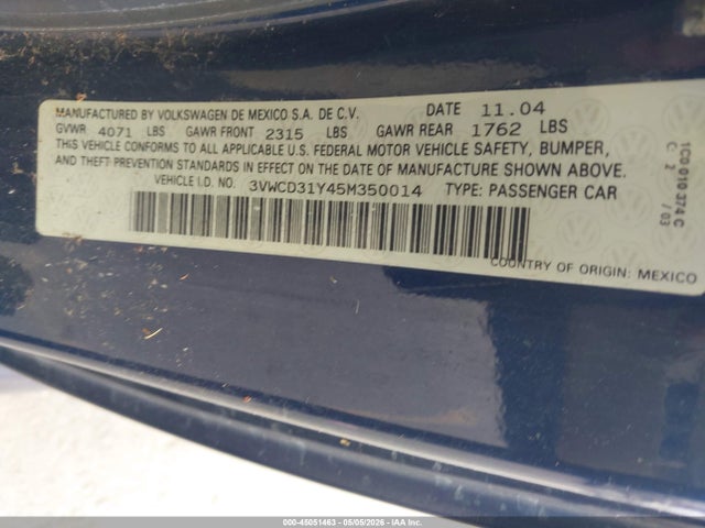 Volkswagen Beetle Gls 1.8t
