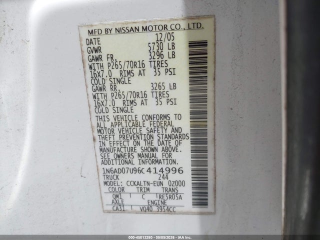 Nissan Frontier Se