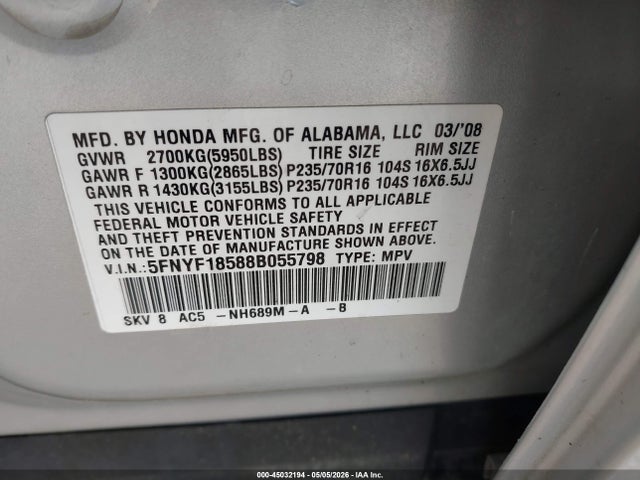 Honda Pilot Ex-l