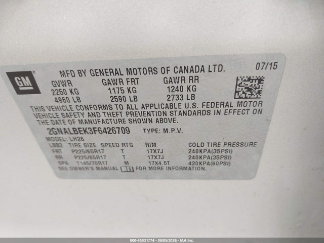 Chevrolet Equinox 1lt