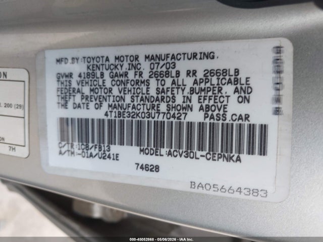 Toyota Camry Le