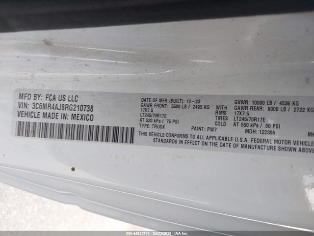 Ram 2500 Tradesman  4x2 8' Box